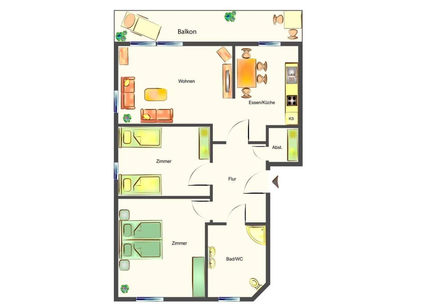 Haus Triade Ferienwohnung Triade 3 Цинновиц Экстерьер фото